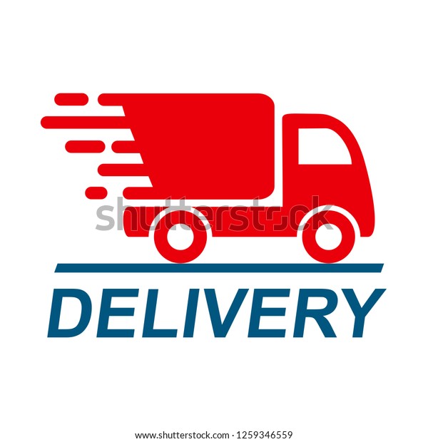 Delivery truck,\
fast shipping service –\
vector