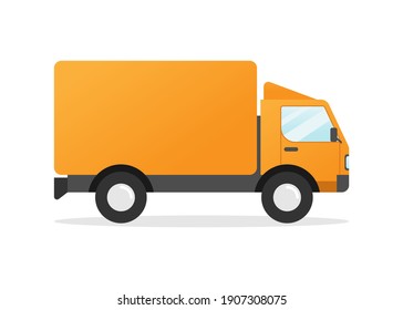 Delivery truck flat design vector illustration