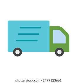 Delivery Truck Flat Icon Design For Personal nad Commercial Use