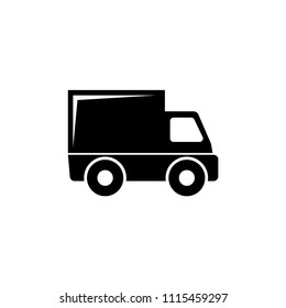 Delivery Truck. Flat Vector Icon illustration. Simple black symbol on white background. Delivery Truck sign design template for web and mobile UI element
