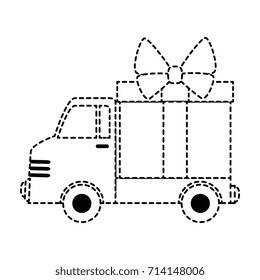 delivery truck with gift