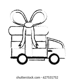 delivery truck and gift box icon image 