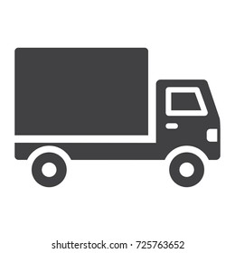 Delivery Truck glyph icon, transport and vehicle, cargo sign vector graphics, a solid pattern on a white background, eps 10.