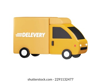 delivery truck icon 3d rendering vector illustration