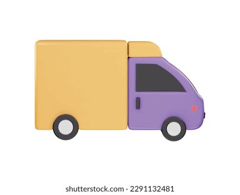 delivery truck icon 3d rendering vector illustration