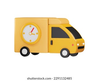 delivery truck icon 3d rendering vector illustration