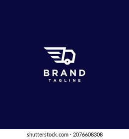 Delivery Truck Icon With Accent Wings