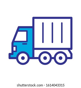 delivery truck icon, color style