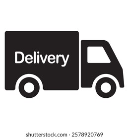 Delivery Truck Icon - Courier and Freight Transportation Symbol