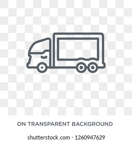 Delivery truck icon. Delivery truck design concept from Delivery and logistic collection. Simple element vector illustration on transparent background.