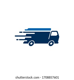 Delivery Truck icon design. Freight forwarding services logo design element.