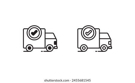 Delivery Truck icon design with white background stock illustration