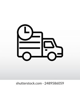 Delivery Truck icon. E-commerce and Sales Concept. Vector illustration