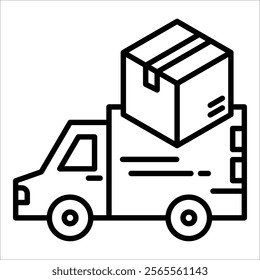 Delivery Truck Icon Element For Design