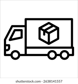 Delivery Truck Icon Element For Design