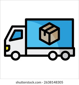 Delivery Truck Icon Element For Design