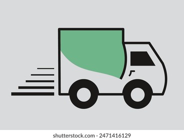 Delivery Truck icon. Express delivery trucks icons. Fast shipping truck. Free delivery 24 hours. Logistic trucking sign. Vector illustration.