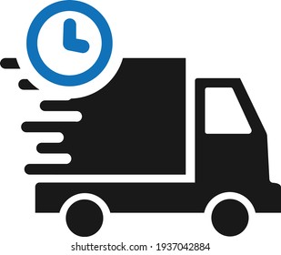 Delivery truck icon, fast delivery icon