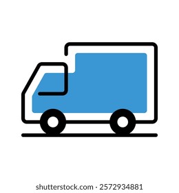 Delivery truck icon. Fast and reliable delivery. Vector Illustration.