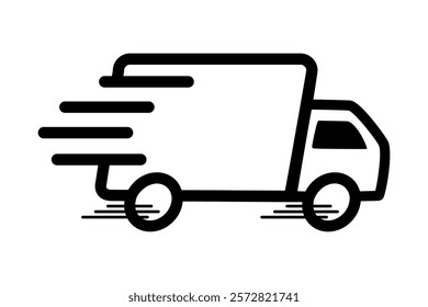 Delivery truck icon. Fast shipping delivery truck icon.fast delivery icon.Vector illustration design