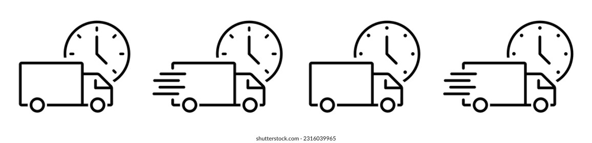 Delivery truck icon. Fast delivery truck icon, vector illustration