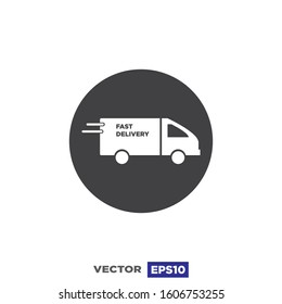 Delivery Truck icon Flat Design Illustration