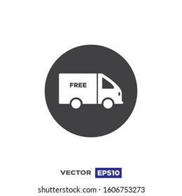 Delivery Truck icon Flat Design Illustration
