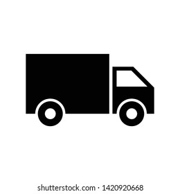 Delivery truck icon flat vector illustration design isolated on white background
