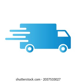 Icono de camión de entrega con gradiente