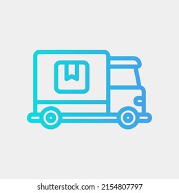 Delivery truck icon in gradient style, use for website mobile app presentation