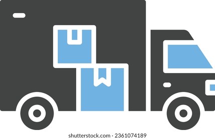 Imagen del icono del camión de entrega. Adecuado para aplicaciones móviles.