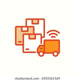 delivery truck icon, isolated icon in light background, perfect for website, blog, logo, graphic design, social media, UI, mobile app