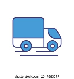 Delivery truck icon isolated on a white background. Vector illustration.