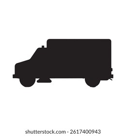 Delivery truck icon isolated on white background
