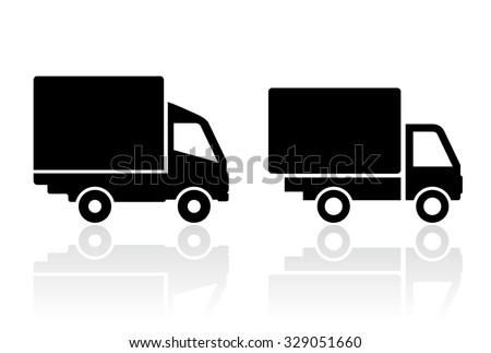 Delivery truck icon isolated on white background