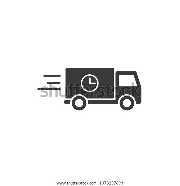 Delivery truck icon isolated on white
background. Fast Delivery concept. Vector 
