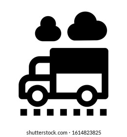 delivery truck icon isolated sign symbol vector illustration - high quality black style vector icons
