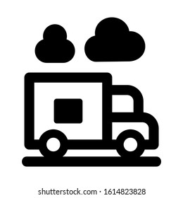 delivery truck icon isolated sign symbol vector illustration - high quality black style vector icons
