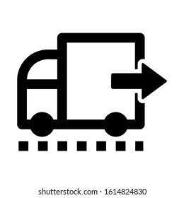 delivery truck icon isolated sign symbol vector illustration - high quality black style vector icons
