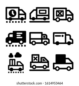 delivery truck icon isolated sign symbol vector illustration - Collection of high quality black style vector icons
