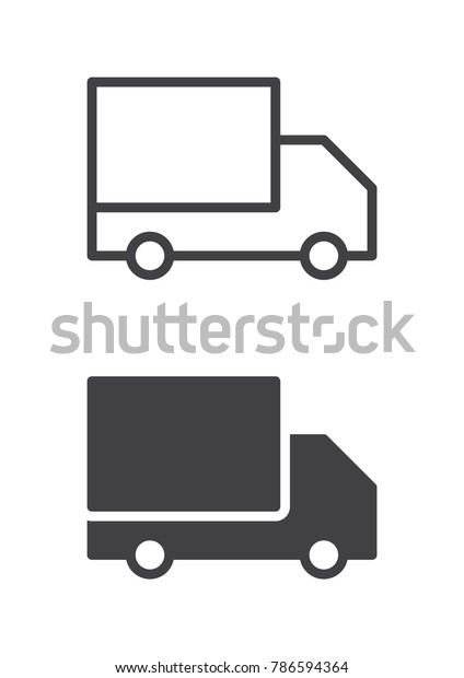 Delivery\
truck icon, line and solid version, outline and filled vector sign,\
linear and full pictogram isolated on white. Shipping symbol, logo\
illustration. Pixel perfect vector\
graphics