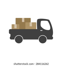 Delivery truck icon, logo