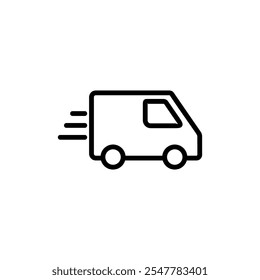 Delivery truck icon logo design. Delivery truck sign and symbol. Shipping fast delivery icon