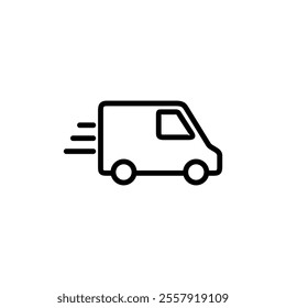 Delivery truck icon logo design. Delivery truck sign and symbol. Shipping fast delivery icon