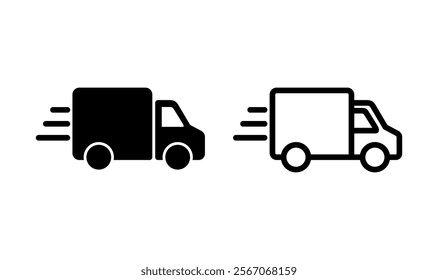 Delivery truck icon logo design. Delivery truck sign and symbol. Shipping fast delivery icon