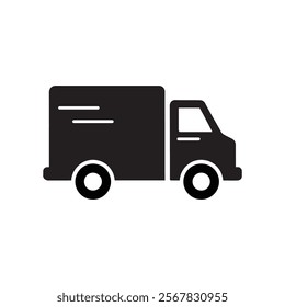 Delivery truck icon logo design template isolated illustration