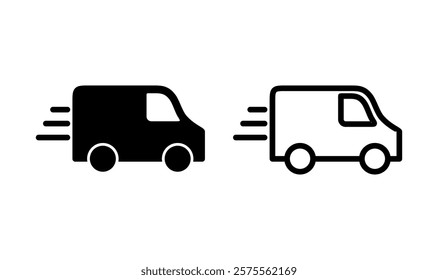 Delivery truck icon logo design. Delivery truck sign and symbol. Shipping fast delivery icon