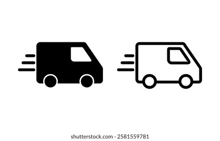 Delivery truck icon logo design. Delivery truck sign and symbol. Shipping fast delivery icon