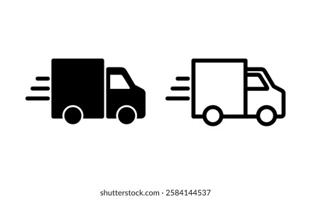 Delivery truck icon logo design. Delivery truck sign and symbol. Shipping fast delivery icon