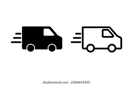 Delivery truck icon logo design. Delivery truck sign and symbol. Shipping fast delivery icon